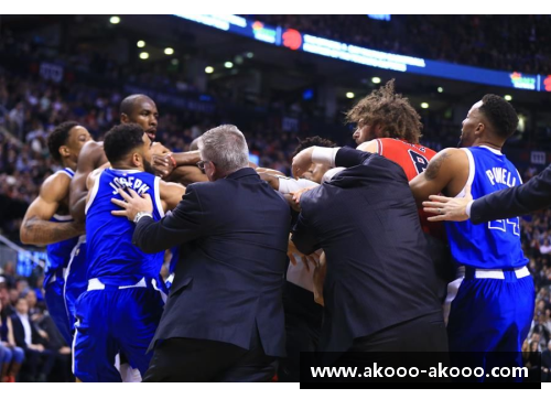 NBA场上激烈对抗：打架瞬间高清回放